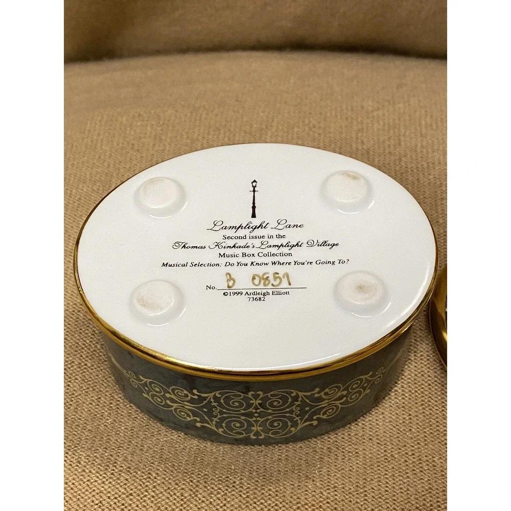 VNTG Porcelain Music Jewelry Thomas Kinkade 